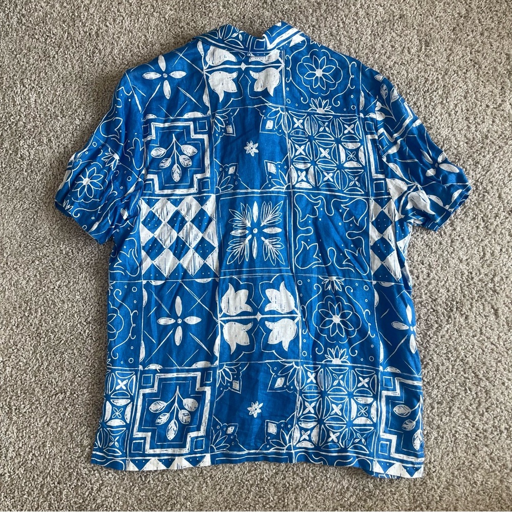 Solid & Striped Geometric Pattern Short Sleeve Li… - image 5